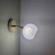 Vintage tulip wall light in white Clichy glass