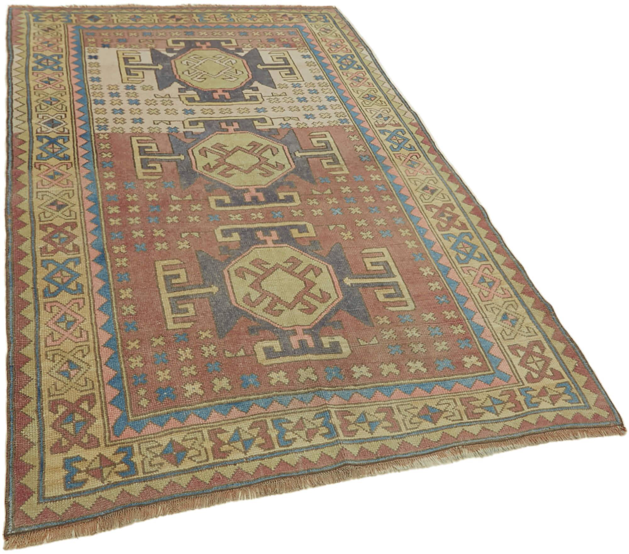 Turkish Vintage Anatolian Rug 141 cm x 220 cm