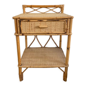 Table de chevet en rotin