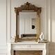 Large Napoleon III carved mirror – Patinated wood & Louis XV decor