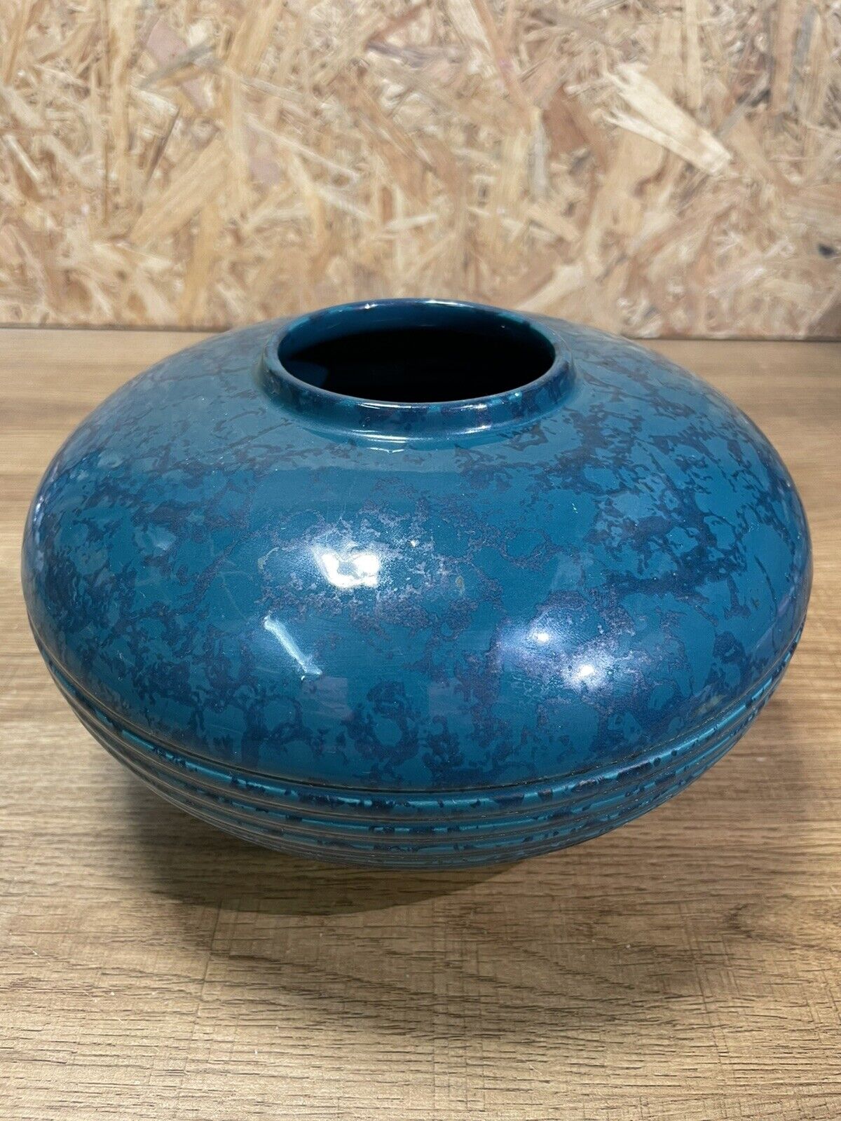 Vase ball earthenware Saint-Clement, France, art deco era