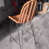Rattan bar stool