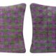Set of 2 vintage kilim cushion covers 41x61 cm