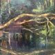 "Study for the fallen tree" oil on canvas signed 1925