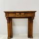 Louis XVI style fireplace in solid fir, 19th century.