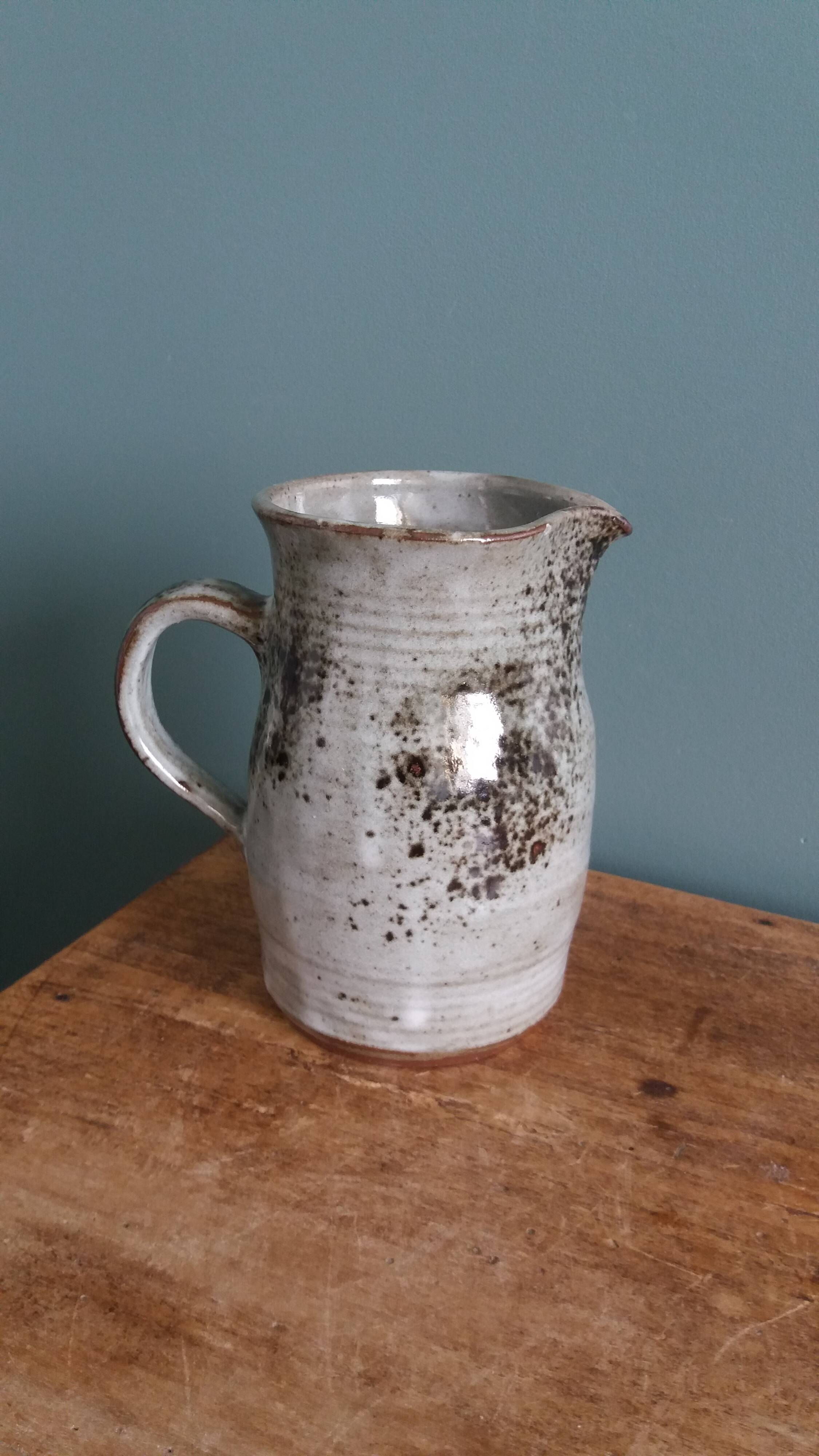 Milk jug signed Atch for Chantal and Thierry Robert, Grès du Loir