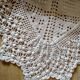 Dessus de lit en coton blanc écru jeté de lit en crochet