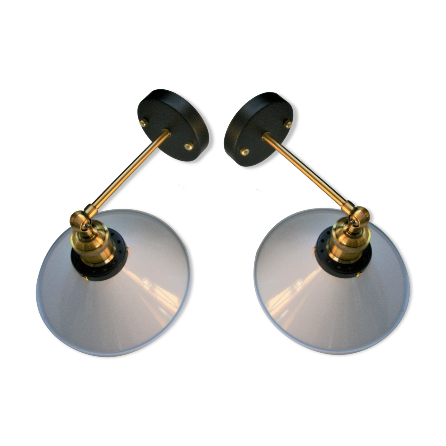 Paire d'appliques industrielles