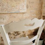 White patinated bistro chair