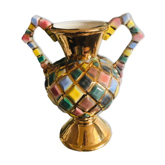 Italian vase harlequin color