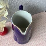 Cobalt blue pitcher Napoleon III enamelled decoration