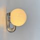 Pair of vintage wall lights, chrome metal and opaline, France, 1960.