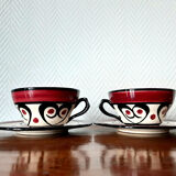 Pair of earthenware cups Saint Jean de Bretagne