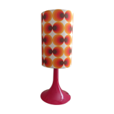 Lampe à poser ambiance seventies | imprimé psychédélique style vintage