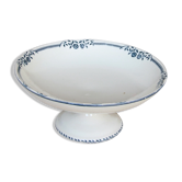 Assiette haute faïence ancienne bleu Salins modèle Saussure