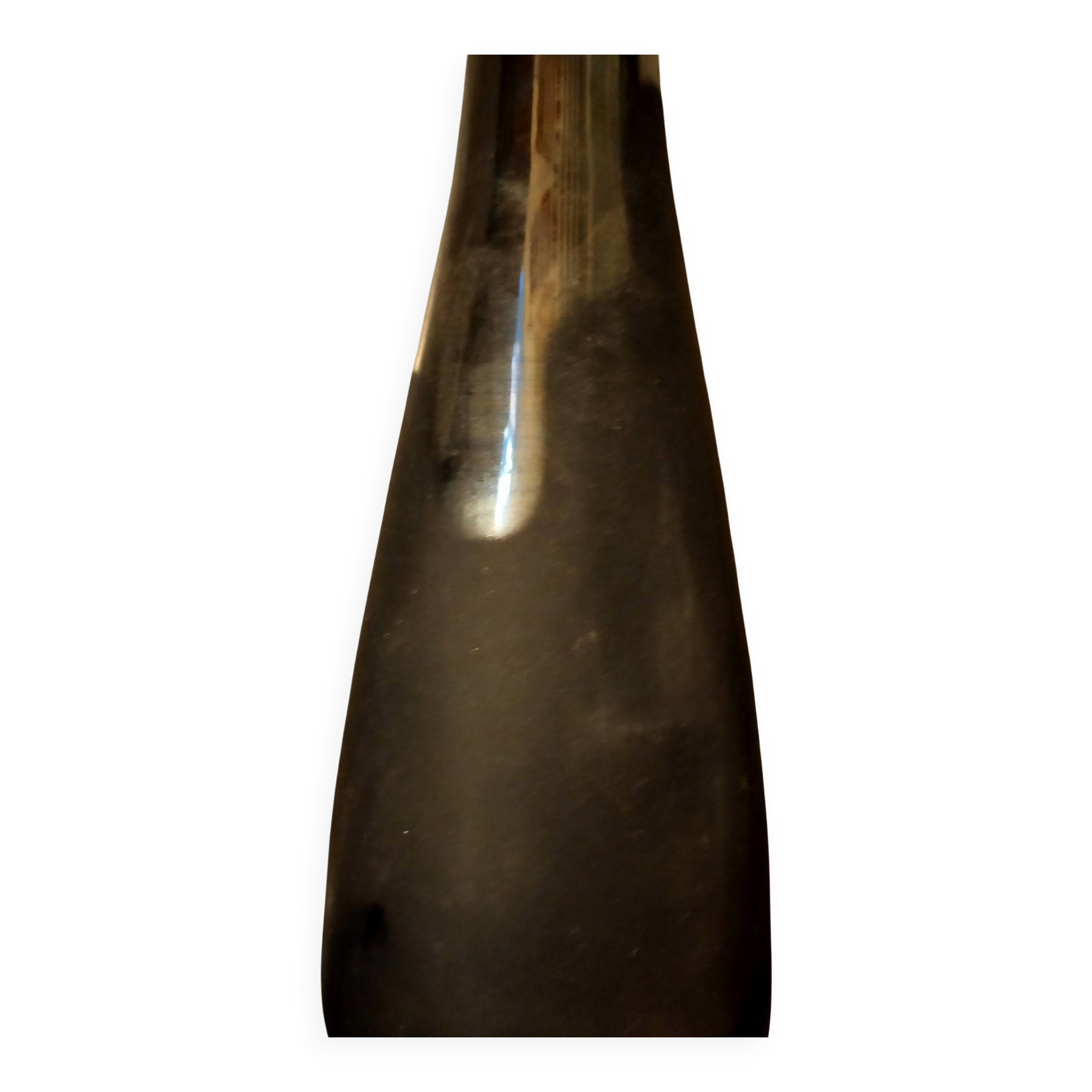 Long black contemporary vase