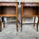 Louis XV Style Nightstand with Drawer + Vintage Case #D50