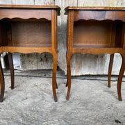 Louis XV Style Nightstand with Drawer + Vintage Case #D50