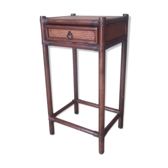 Vintage rattan side table