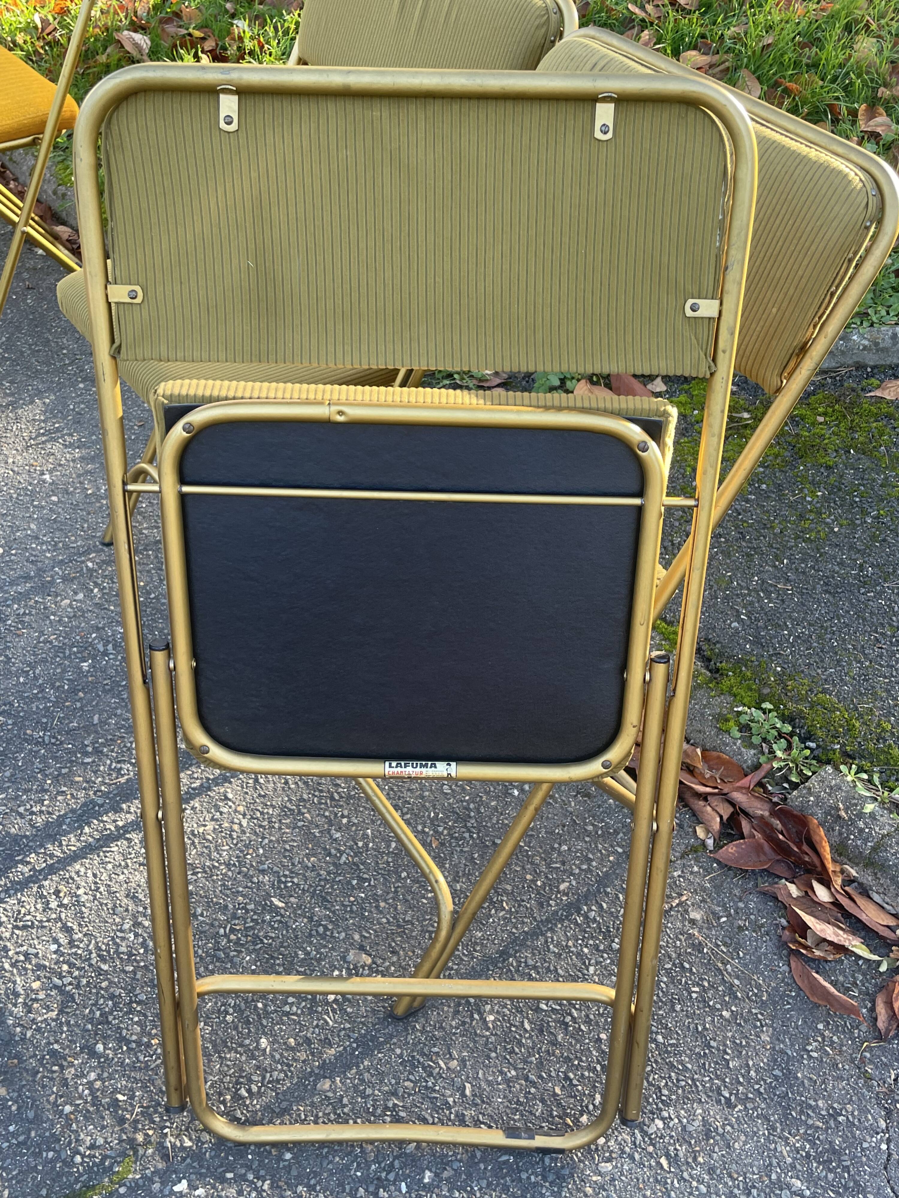 Trio of Lafuma Chantazur folding chairs