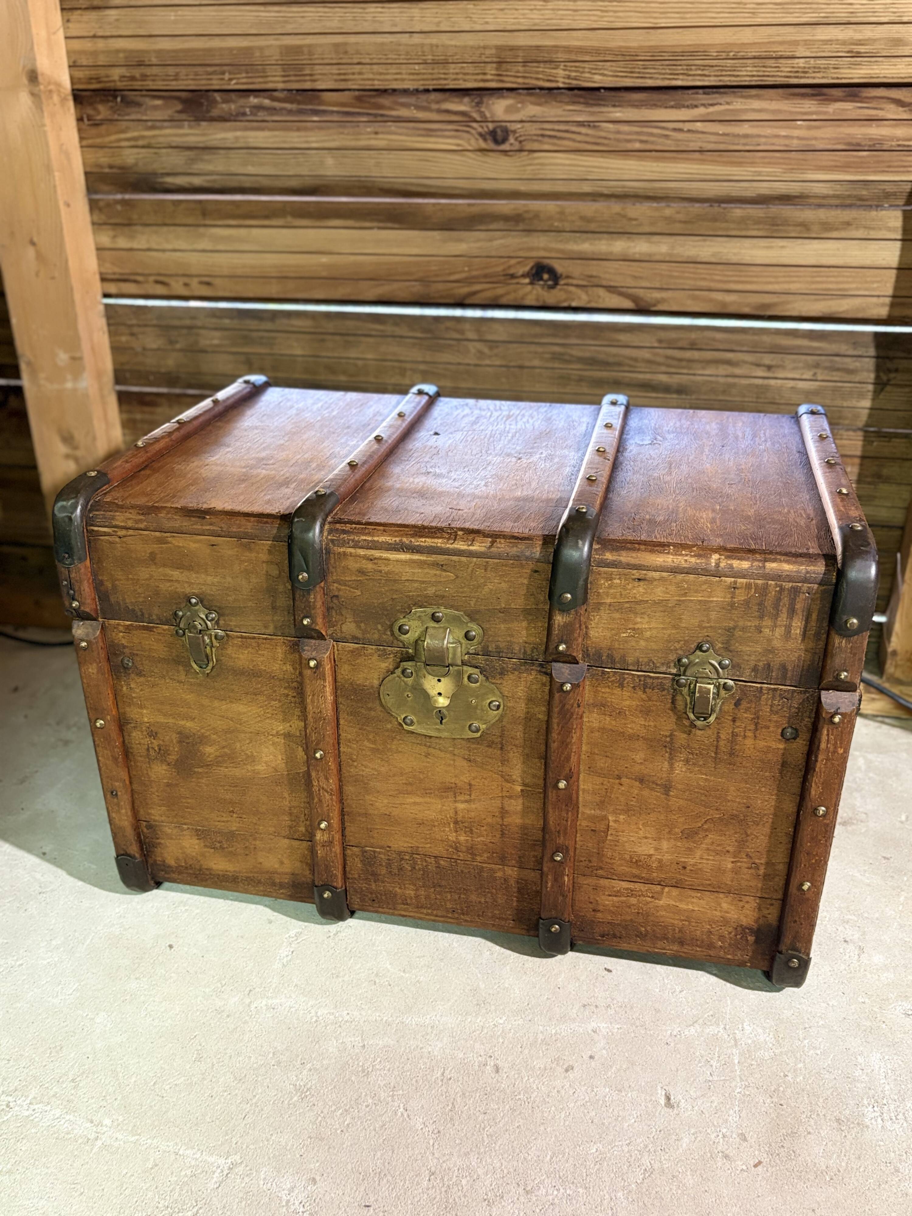 Antique travel trunk