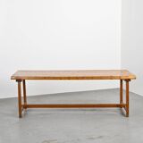 Solid pine table by Christian Durupt, 1970s