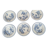 Set of 6 Clairefontaine Earthenware soup plates Indiana decor