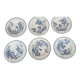 Set of 6 Clairefontaine Earthenware soup plates Indiana decor