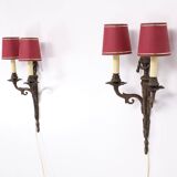 Louis XVI Style Bronze Sconces, Set of 2