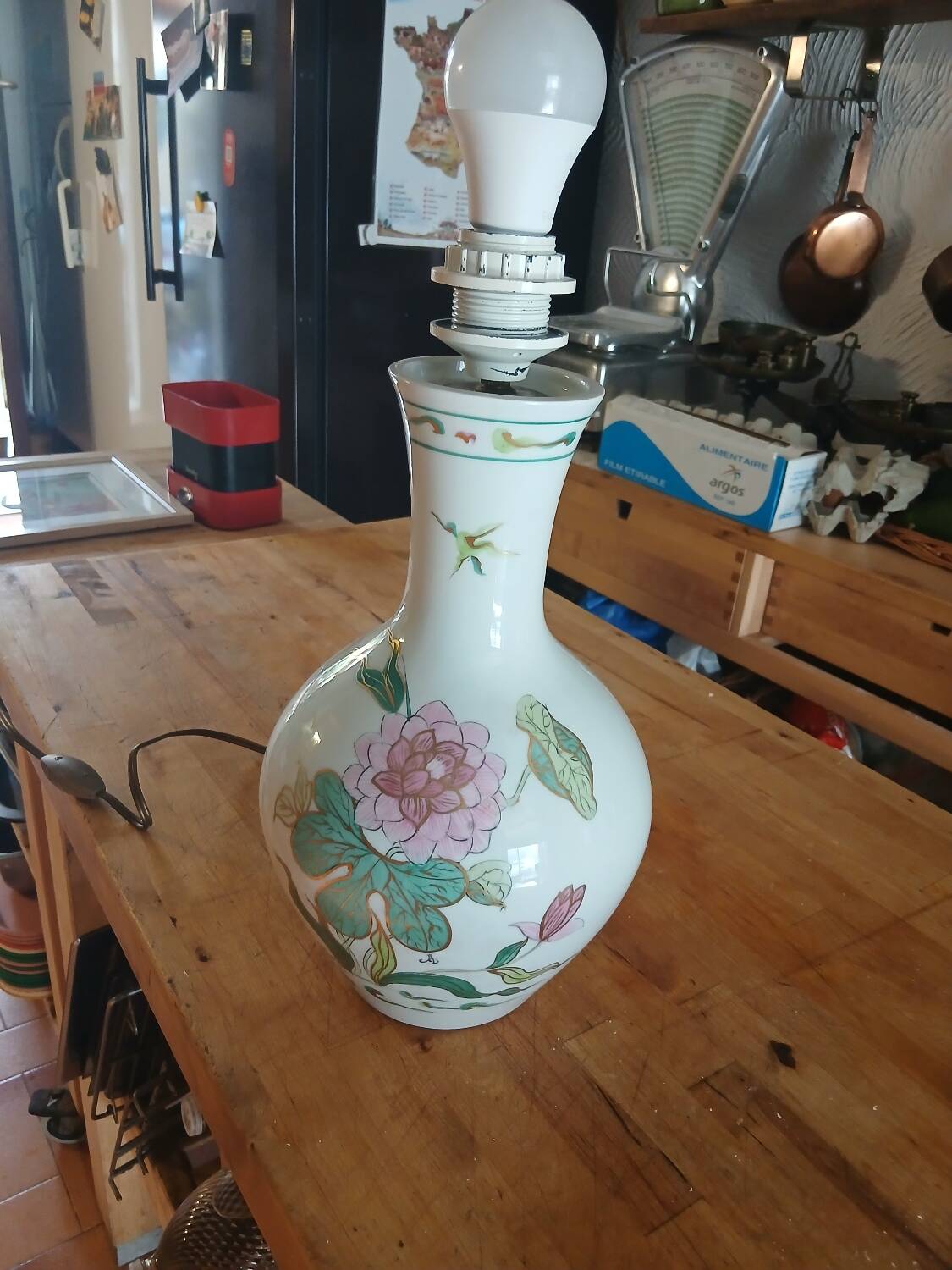 Lamp base porcelain from Rodez