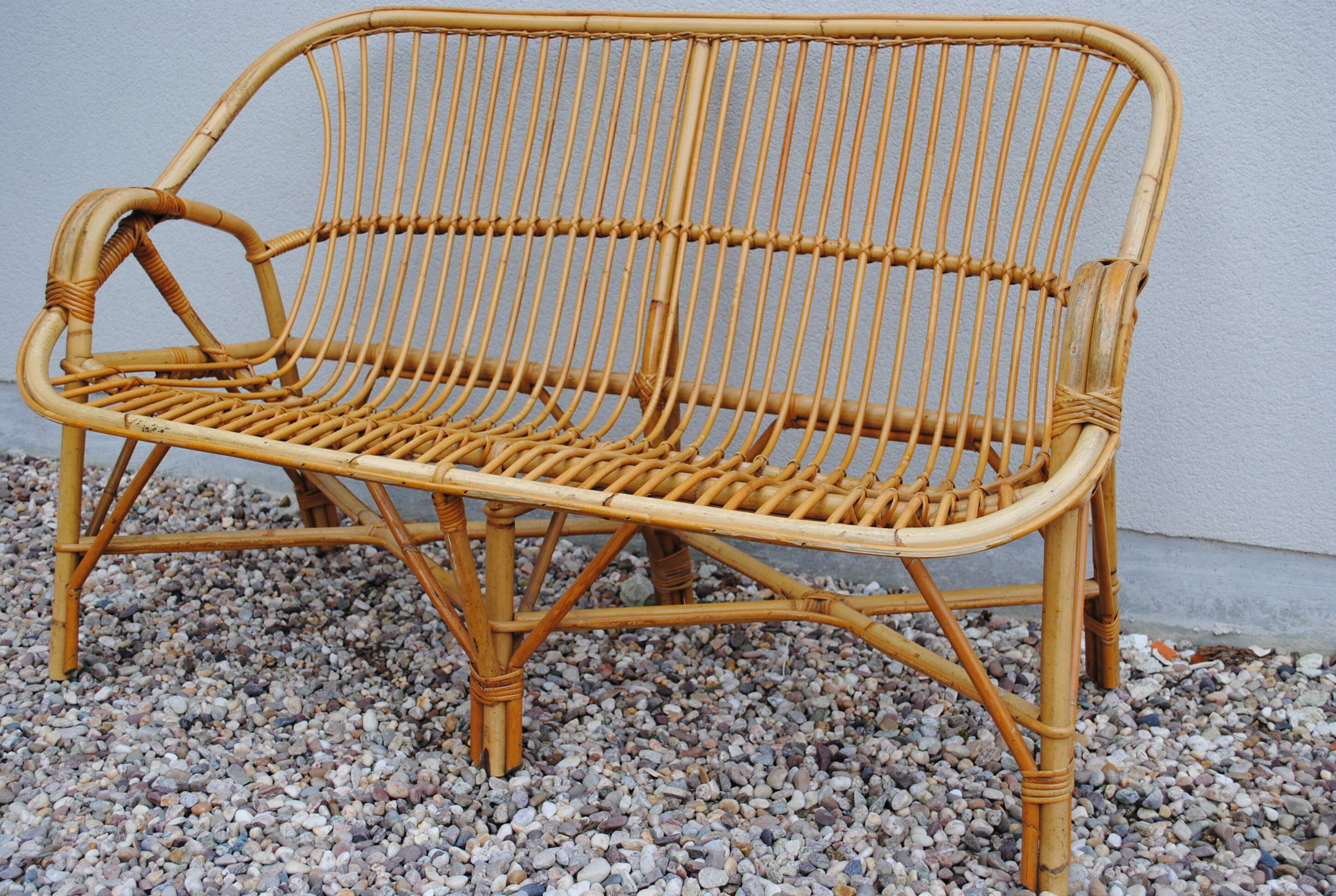 Seat rattan 60s vintage