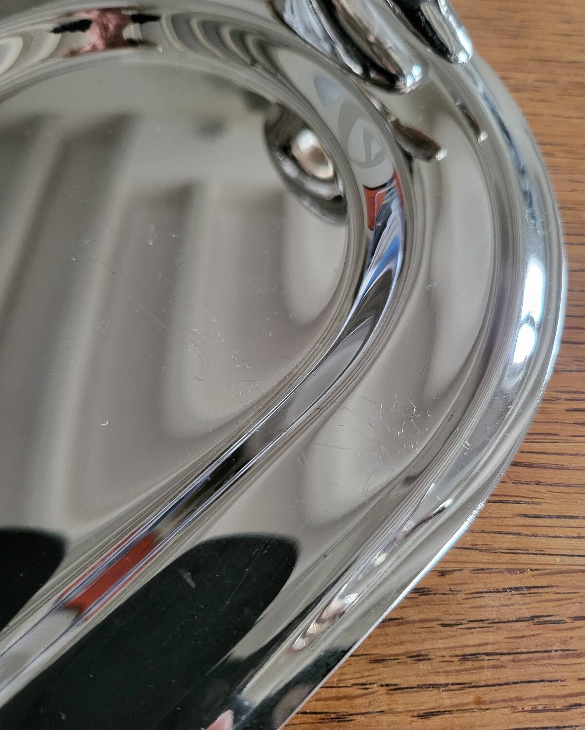 Plat de service à foie gras en métal argenté