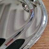 Plat de service à foie gras en métal argenté