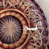 Amethyst cut Bohemian crystal bonbonnière – 20th century