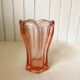 Art Deco Style Pink Glass Vase