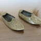 Pair of brass slipper ashtrays 60s 70s