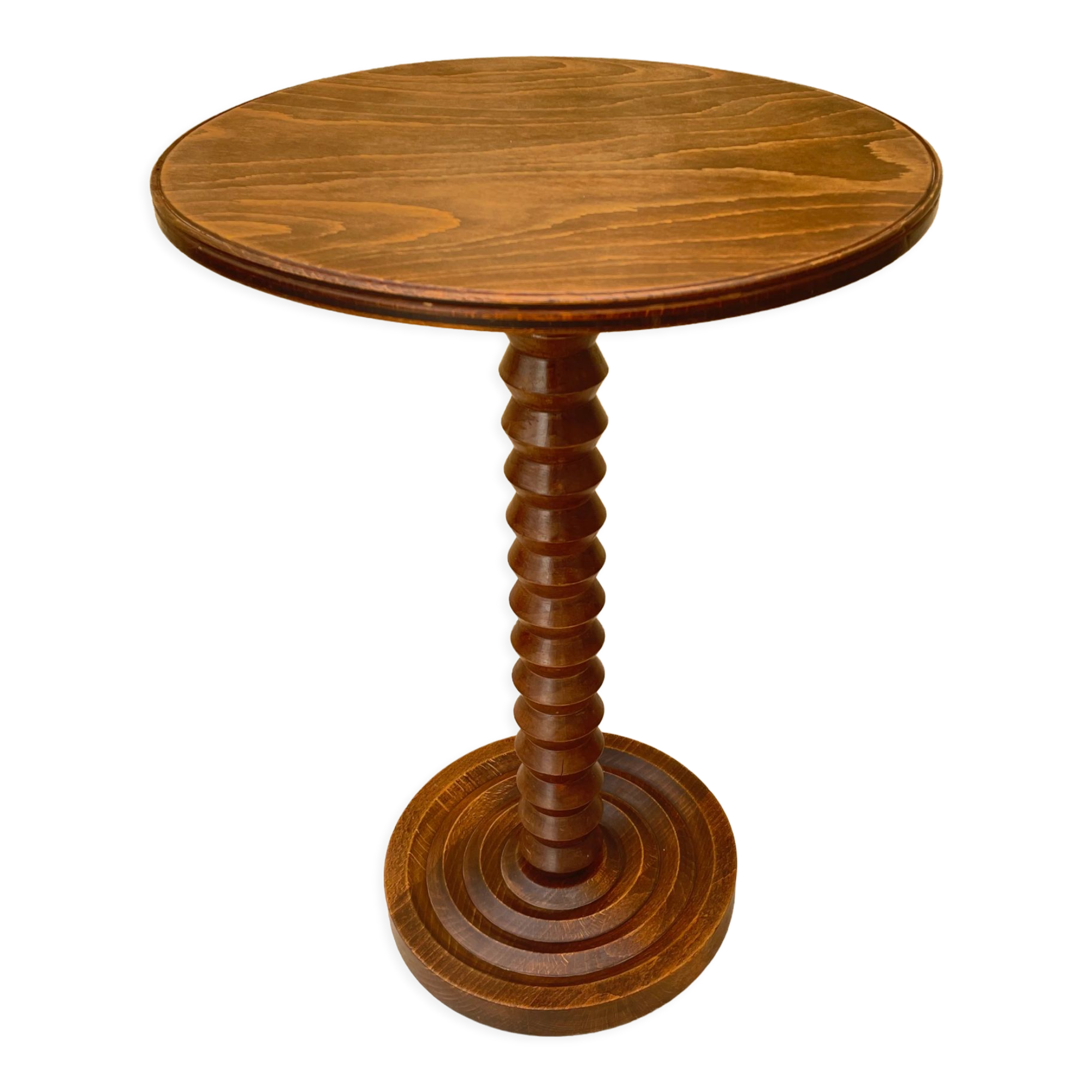 Charles Dudouyt wooden pedestal table