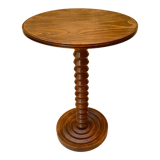 Charles Dudouyt wooden pedestal table