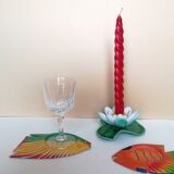 4 wooden fish coasters