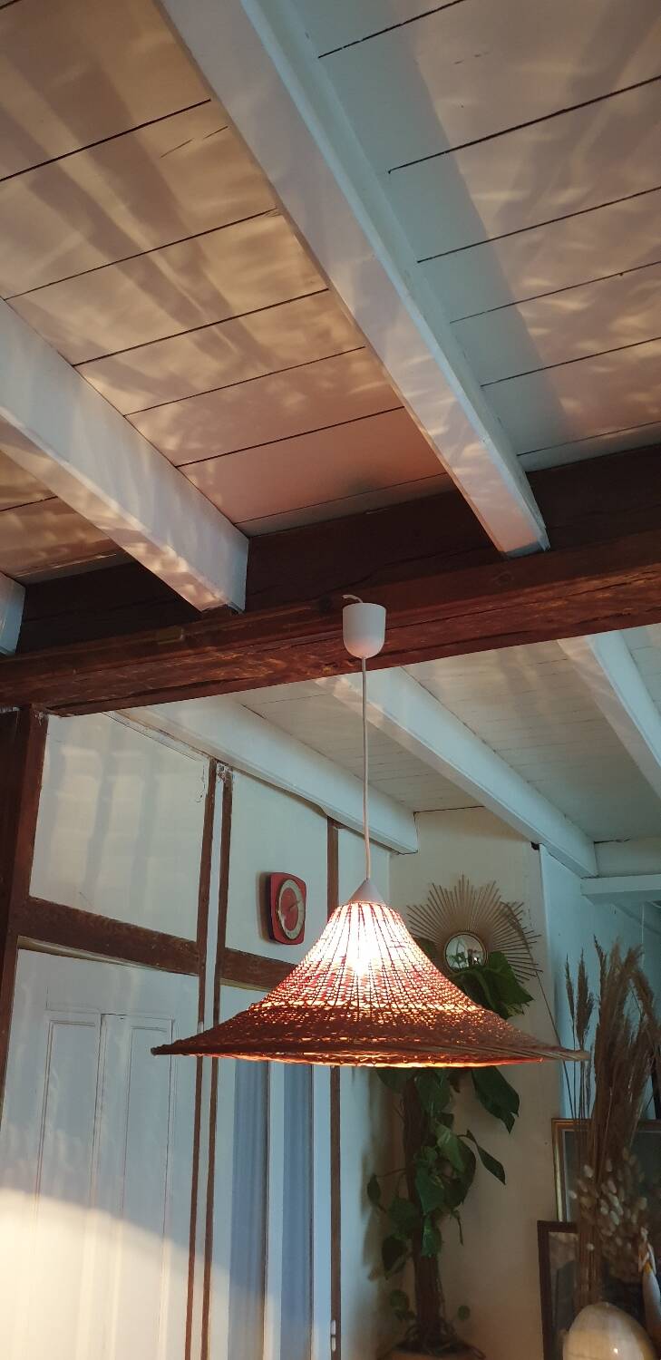 Rattan pendant light 59 cm