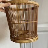 Wicker and rattan basket