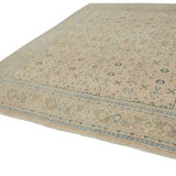 Hand-knotted persian antique 1970s 305 cm x 388 cm beige wool carpet