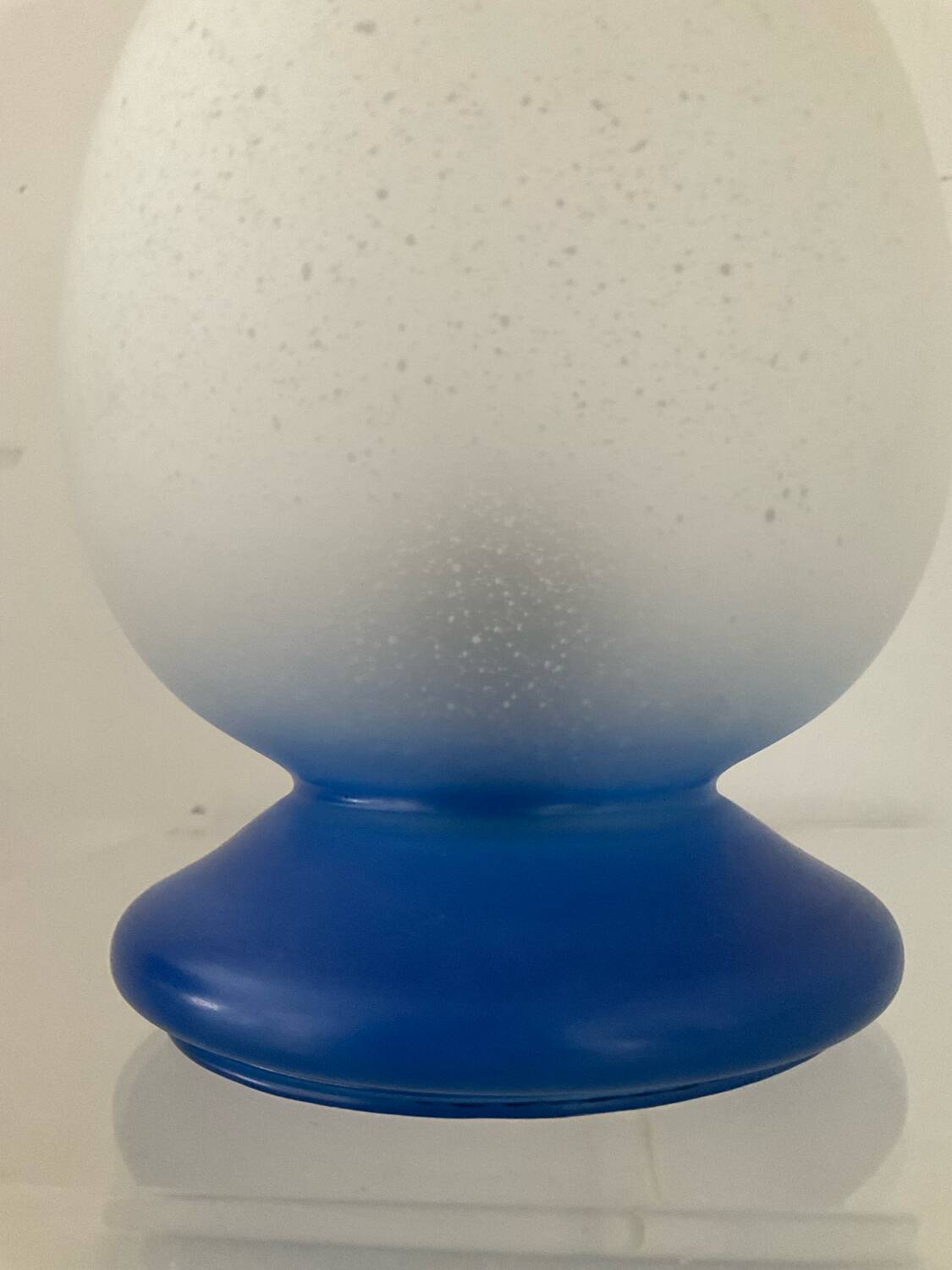 80s glass paste egg lamp