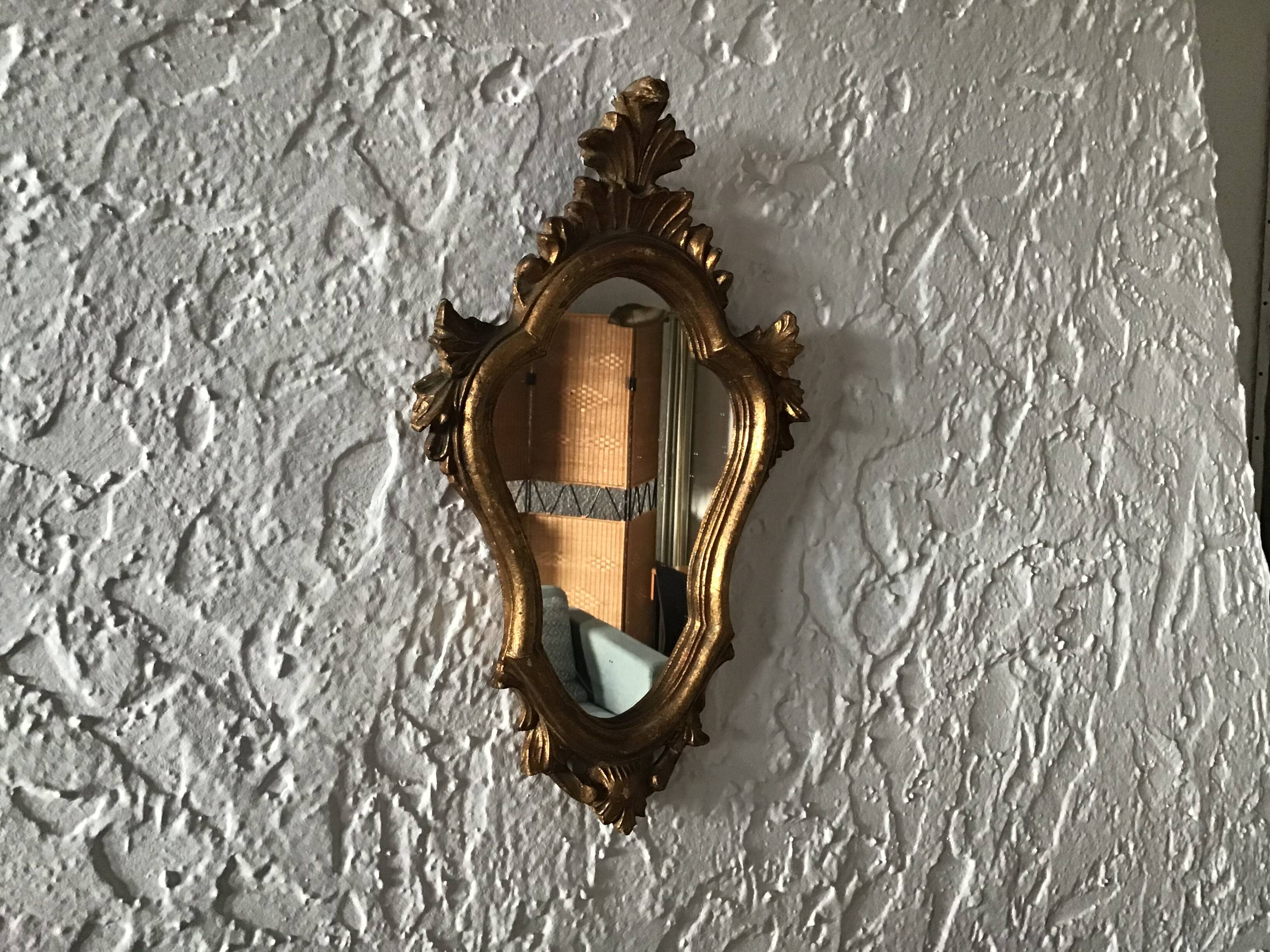 Old golden mirror