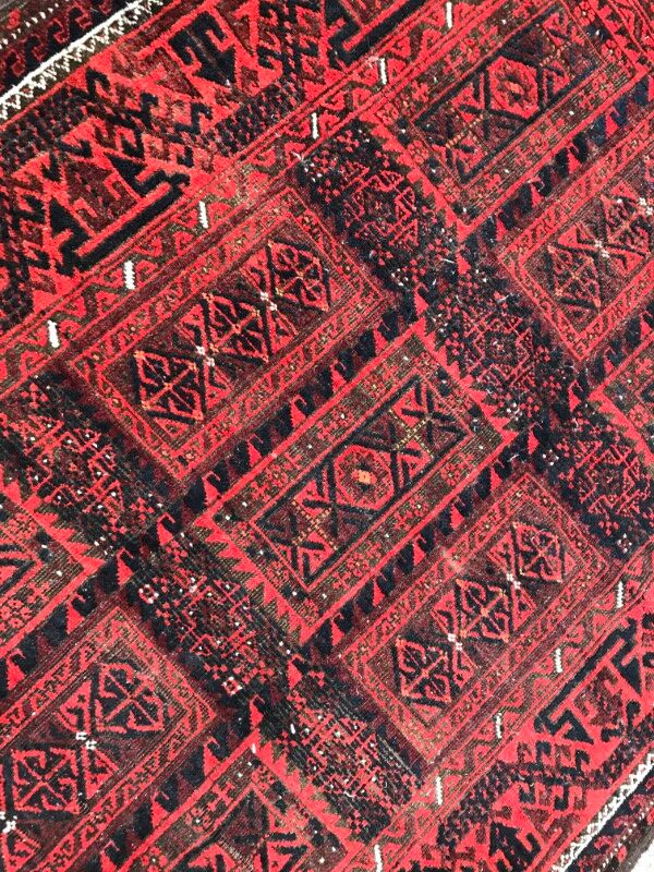 Carpet former Turkmen Belutch done Afghan hand 94 X 184 CM