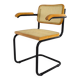 Mid Century Modern B64 Black and Beech Marcel Breuer Cesca Chair Italy 70s