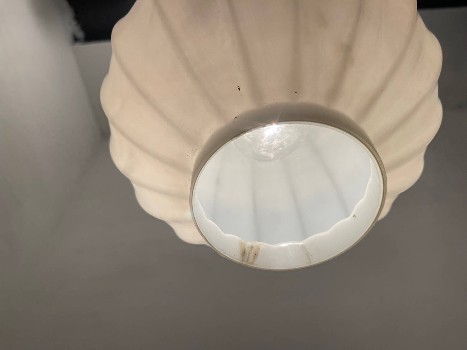 Opaline Glass Light Pendant 1940’s