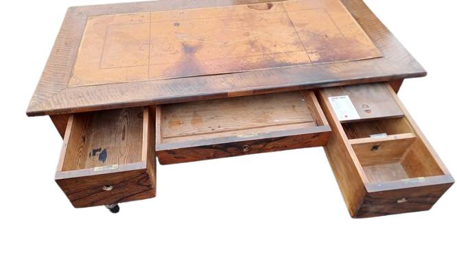 French Louis Philippe style mahogany feather desk – 1800s