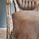 Baroque suede armchair