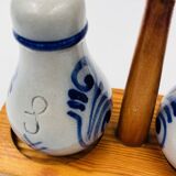 Alsatian stoneware pepper and salt set